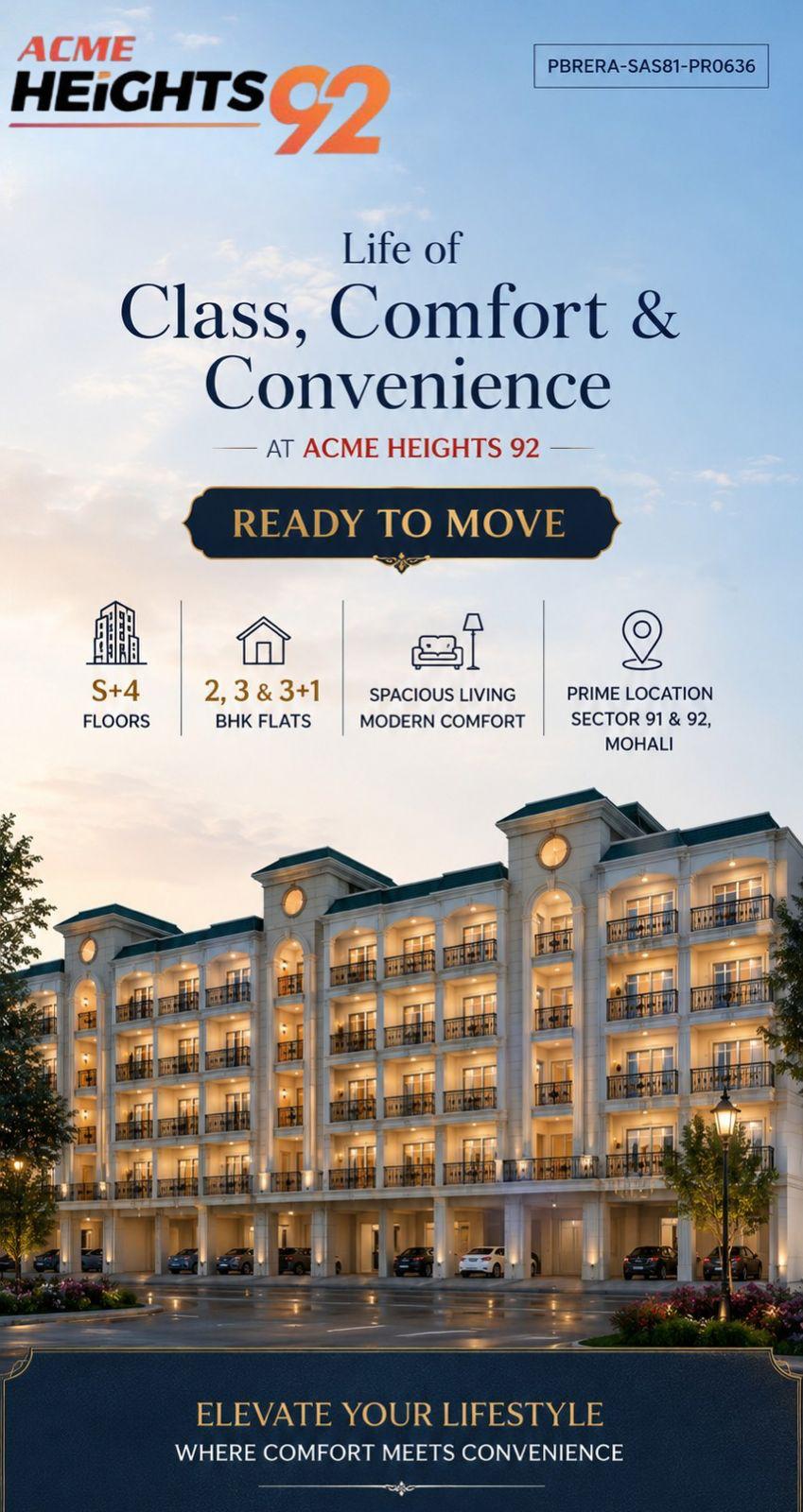 Acme Heights 92 ready to move class comfort and convenience campaign creative