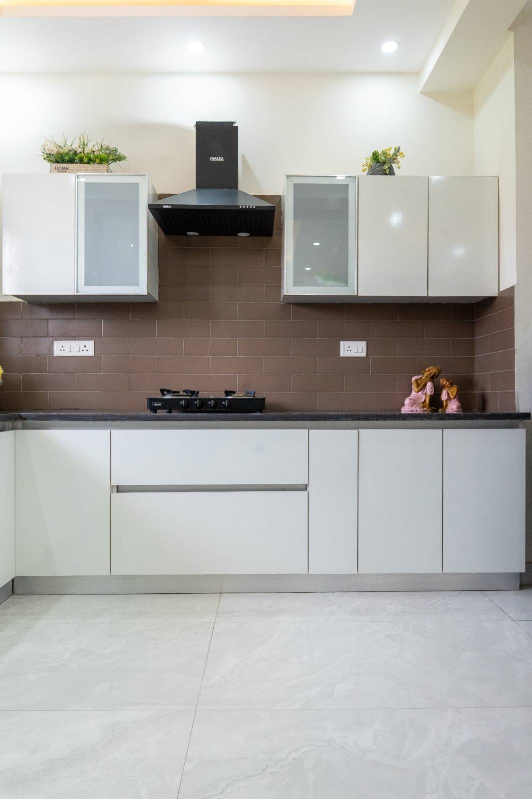2 BHK straight modular kitchen